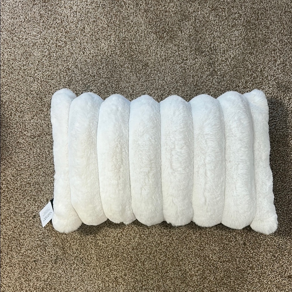 Luxurious White Plush Pillow